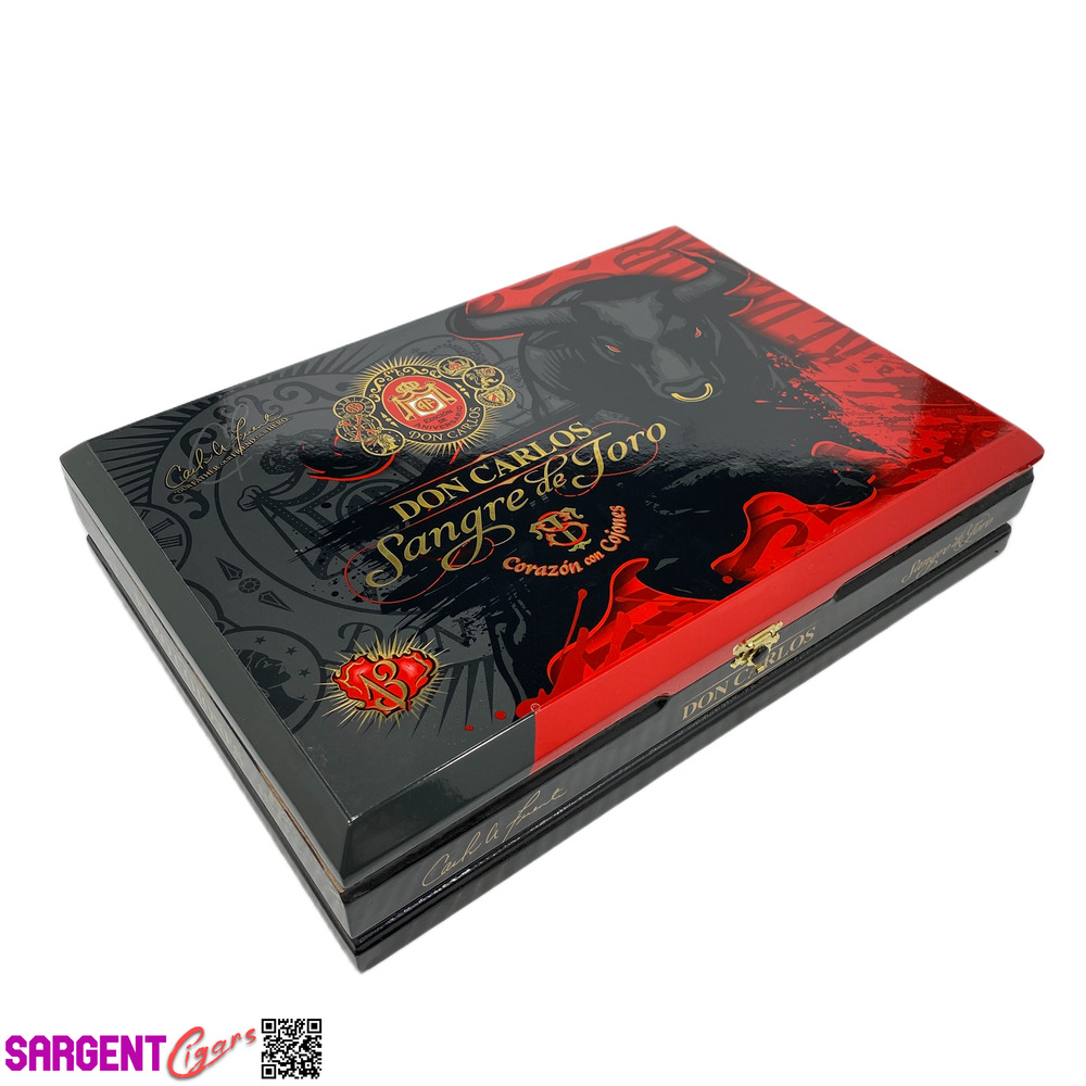 Arturo Fuente Don Carlos Cojones Sangre de Toro Empty Wooden Cigar Box